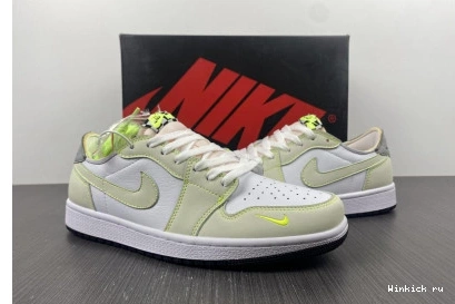 Air White-Green 1 Nike Jordan Low 0904